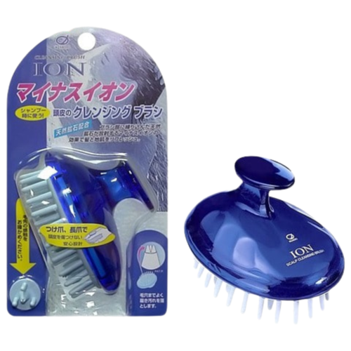 Щетка массажная и очищающая для кожи головы Ikemoto Negative ion scalp cleansing brush 01751 - фото 2035