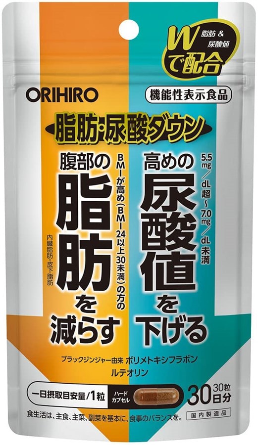 Orihiro Fat/Uric Acid Down Препарат для уменьшения уровня абдоминального жира и мочевой кислоты, на 1 месяц 11689 - фото 2141