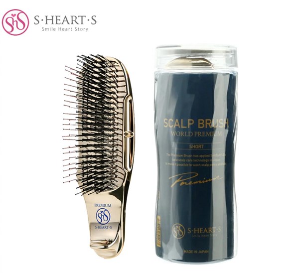 Премиум расческа S-HEART-S Scalp Brush World Premium Short Champagne Gold 11863 - фото 2445