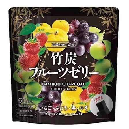 БАМБУКОВОЕ УГОЛЬНОЕ ЖЕЛЕ Wakasho с фруктовым углем, 4 вида, 60 пакетиков 11971