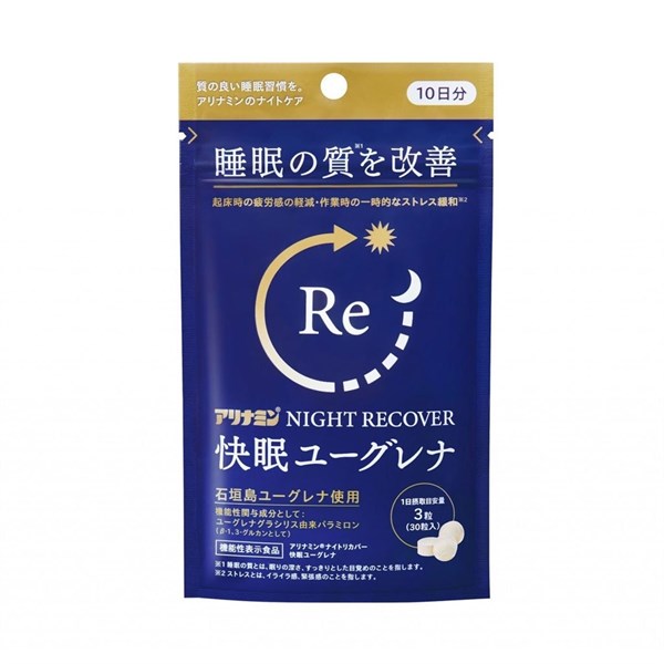 КОМПЛЕКС ДЛЯ ГЛУБОКОГО ВОССТАНАВЛИВАЮЩЕГО СНА , ALINAMIN  Night Recover Kaimin Euglena, 30 таблеток на 10 дней 12059