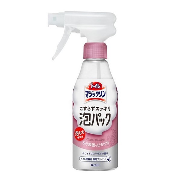 KAO Magic Clean Toilet White Floral Чистящая и дезинфицирующая спрей-пенка для туалета, с ароматом белых цветов, 300 мл. 12079