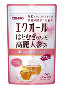 Чай с экволом, женьшенем и коиксом для женского здоровья Orihiro Equol Ginseng Tea 01845