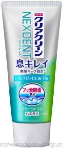 Лечебно-профилактическая зубная паста KAO "Clear Clean NEXDENT Breath Clean Aqua Citrus", освежающая дыхание, со вкусом сочных цитрусов, 110г. 11702