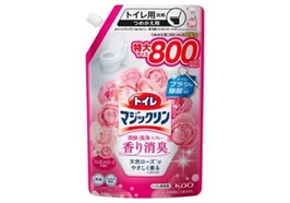 KAO Magiс Clean Toilet Deodorant&Clean Elegant Rose Чистящее и дезодорирующее средство для туалета, с ароматом роз, сменная упаковка, 800 мл. 12077