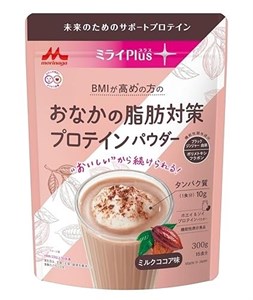 ПРОТЕИНОВЫЙ ПОРОШОК Morinaga Milk Industry Mirai Plus для сжигания жира в области живота, со вкусом молочного какао, сывороточный и соевый протеиновый порошок, 300 г 12208