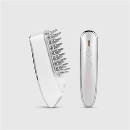 Электрическая щетка для массажа кожи головы, вибрационный массажер для роста волос, радиочастотный красный свет, EMS, защита от выпадения волос, перезаряжаемая 12210