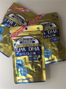Kobayashi EPA&DHA+A-Linolenic acid Омега 3 кислоты и α-линоленовая кислота для снижения холестерина 180 капсул на 30 дней. 00599