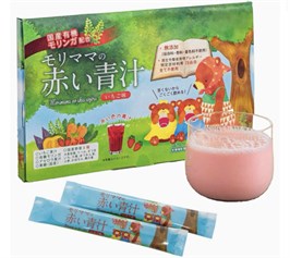 MYNATURA Children's Green Juice,  фруктовый сок, клубничный вкус, 10 миллиардов молочнокислых бактерий, 1 миллиард бифидобактерий, железо, 12277